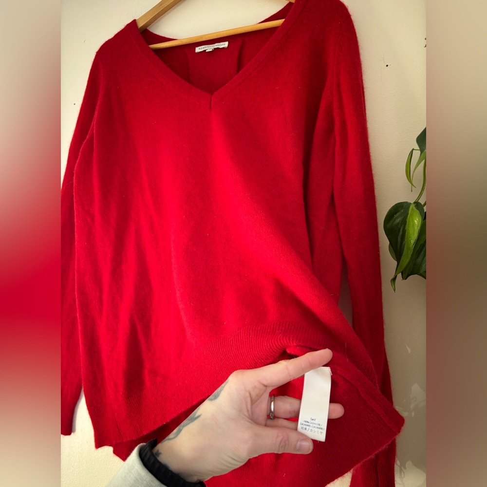 Rebecca Minkoff Cherry Red Cashmere Sweater - Picture 4 of 7